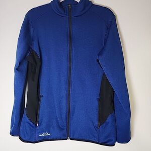 Eddie‎ Bauer EB238 Jacket Men's Extra Large Royal Blue Zip Fleece Performance